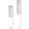 Modern White & Brown Decor Ribbed Accent - 31.5 Inches, Decorative Statement Piece for Living Room, Bedroom, or Office, Tall Floor Vase for Home Décor, Elegant Home Accent, White and Brown Floor Vase